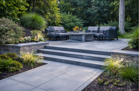 Backyard interlock patio installation in Vaughan by Inter Leaf Paving & Concrete